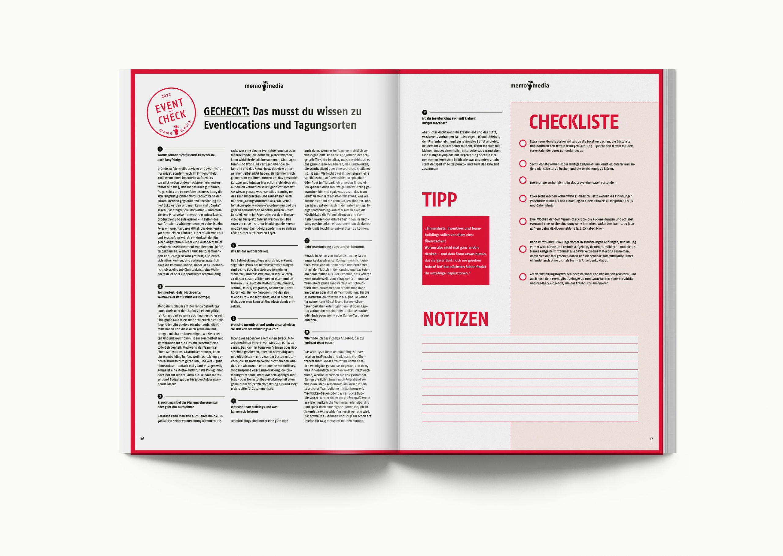 Event_Check_Innenseite Eventbranchenbuch Innenseite Event-Check rot