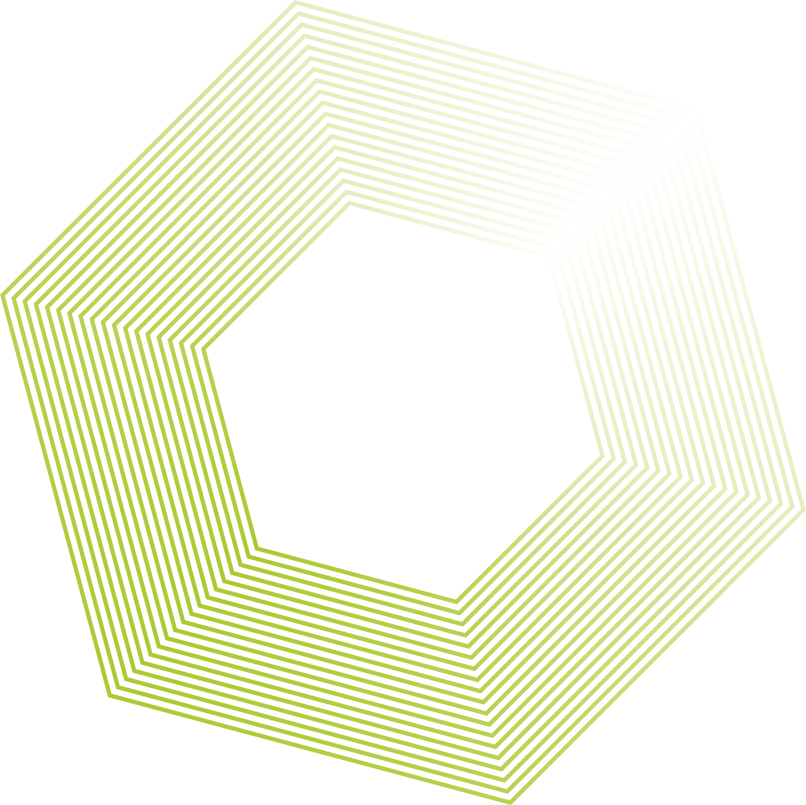 Abstrakte Sechseck-Formation .braunmitbraun Abstraktes sechseckiges geometrisches Muster mit grün-gelben Linien .braunmitbraun
